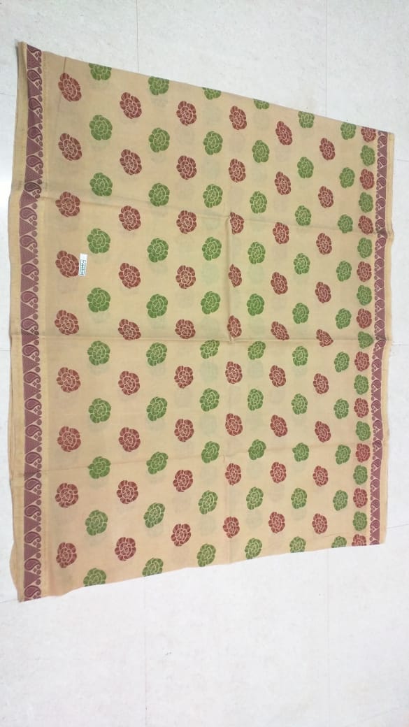 Hand-made Sungudi cotton sarees with floral design - Image 2