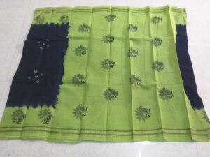 Hand-Made Sungudi Cotton Sarees Bandhini Designs with Contrast Printed Borders