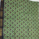 One side zari-border hand-printed Sungudi cotton saree - Image 2