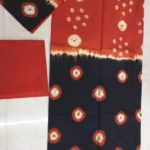 Sungudi cotton hand-bandhini print churidar material wheel design