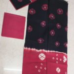 Sungudi cotton hand-bandhini print churidar material wheel design - Image 9