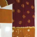 Sungudi cotton hand-bandhini print churidar material wheel design - Image 7