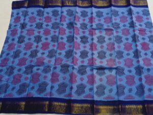 Double side  tissue zari border Sungudi cotton sarees