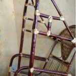 Walajapet Hand Made Cane Swing Chair With Patterned Parabola - Image 2