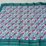 White-base hand printed sungudi cotton sarees - Image 2
