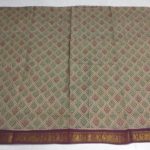 One-side zari border hand printed Sungudi cotton sarees with zari lines in the pallu