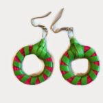 Pulicat (Pazhaverkadu) Palm leaf Bangles & Earrings, Pack of 4 - Image 4