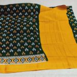 One side zari border gadi print (maavu print ) sungudi cotton sarees - Image 2