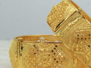 Chidambaram Covering Gold Plated fancy round kada bangles