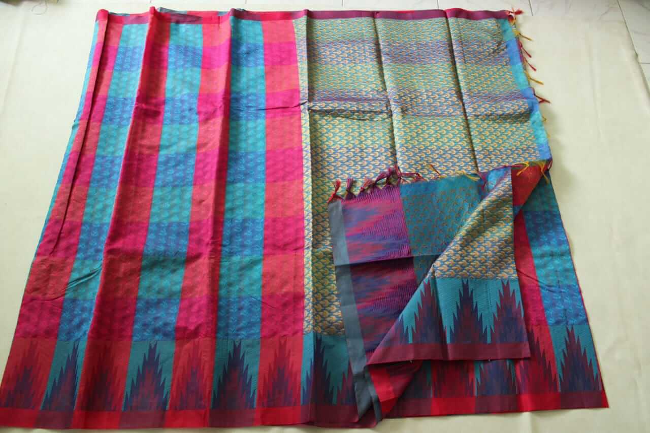 Coimbatore Kora Cotton Saree With Blouse Piece
