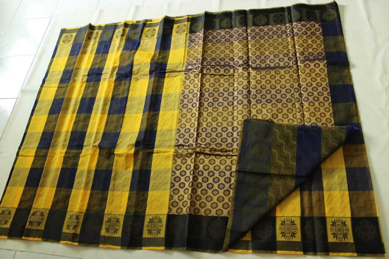 Coimbatore Kora Cotton Saree With Blouse Piece