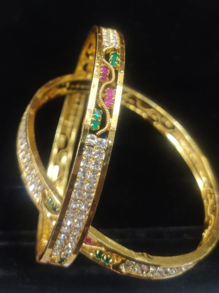 Chidambaram Covering Gold Plated Bangles - Native Things