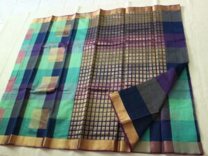 Coimbatore Kora Cotton Saree With Blouse Piece