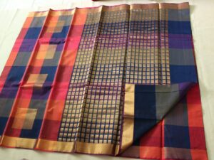 Coimbatore Kora Cotton Saree With Blouse Piece