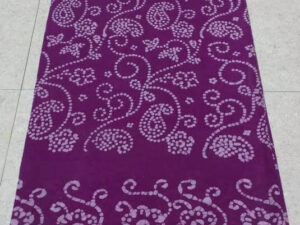 Hand-wax batik print Sungudi cotton sarees, Purple