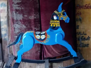 Thanjavur Wooden Horse Toy – Handcrafted Mango and Jack Wood Ride-On for Kids (6 Months to 10 Years)