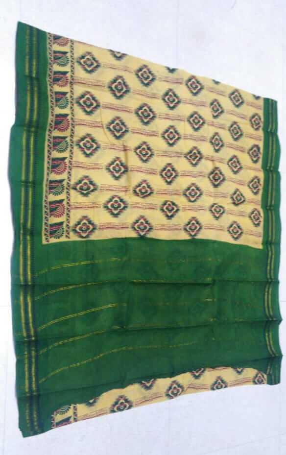 Double side thread-zari border hand-dyeing hand-printed Sungudi cotton sarees - Image 2