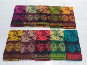 Double side zari border fancy hand-dyeing Hand-printed Sungudi cotton sarees