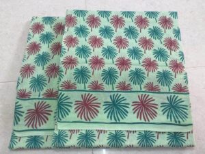 Hand-dyeing & hand-printed Sungudi cotton sarees