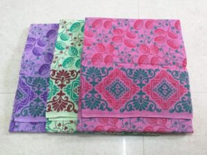 Hand-dyeing & hand-printed Sungudi cotton sarees