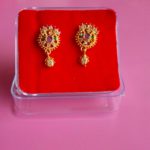 Chidambaram Covering - Gold Plated (micro) Earrings, Combo of 3 - Image 2