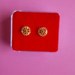 Chidambaram Covering - Gold Plated (micro) Earrings, Combo of 3 - Image 3