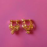 Chidambaram Covering - Gold Plated (micro) Earrings, Combo of 3 - Image 4