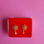 Chidambaram Covering - Gold Plated (micro) Earrings, Combo of 3 - Image 3