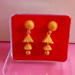 Chidambaram Covering - Gold Plated (micro) Earrings, Combo of 3 - Image 3