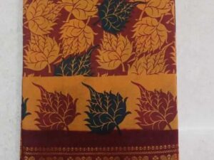 One side zari border hand-printed sungudi sarees
