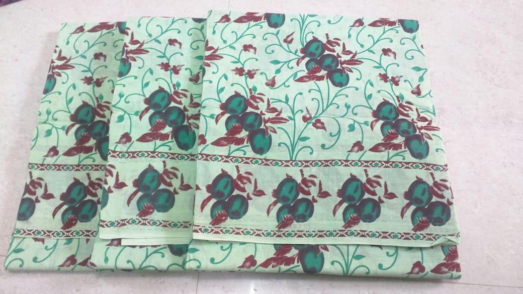 Hand-dyeing & hand-printed Sungudi cotton sarees