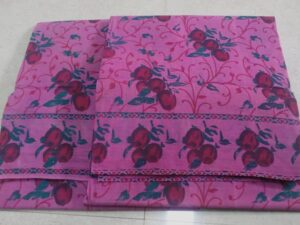 Hand-dyeing & hand-printed Sungudi cotton sarees