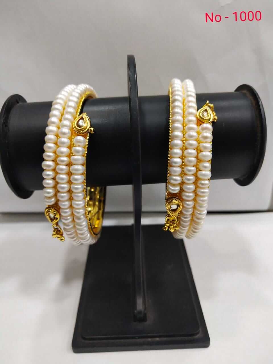 Sridevi pearl bangles adjustable