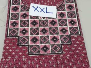 Dhalavaipuram Women's Designer embroidery Mirror work Cotton Nighty