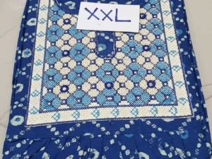 Dhalavaipuram Women's Designer embroidery Mirror work Cotton Nighty