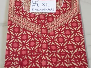 Dhalavaipuram Women's Swasthik Kalamkari Cotton Nighty