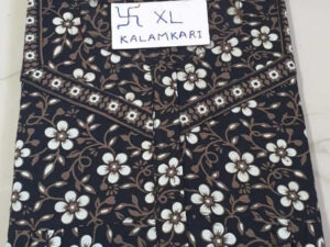 Dhalavaipuram Women's Swasthik Kalamkari Cotton Nighty