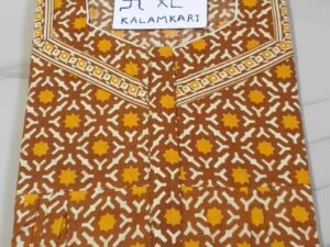 Dhalavaipuram Women's Swasthik Kalamkari Cotton Nighty