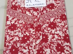 Dhalavaipuram Women's Swasthik Kalamkari Cotton Nighty