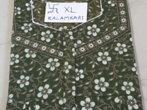 Dhalavaipuram Women's Swasthik Kalamkari Cotton Nighty