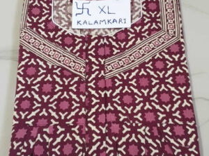 Dhalavaipuram Women's Swasthik Kalamkari Cotton Nighty