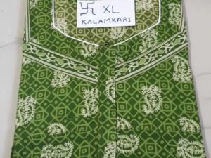 Dhalavaipuram Women's Swasthik Kalamkari Cotton Nighty