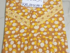 Dhalavaipuram Women's Swasthik Kalamkari Cotton Nighty
