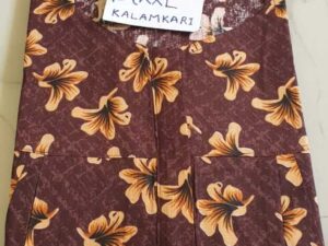 Dhalavaipuram Women's Swasthik Kalamkari Cotton Nighty