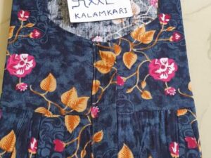 Dhalavaipuram Women's Swasthik Kalamkari Cotton Nighty