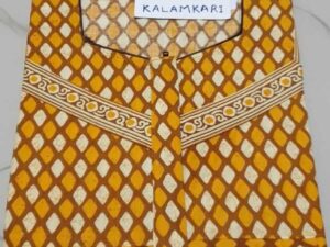 Dhalavaipuram Women's Swasthik Kalamkari Cotton Nighty