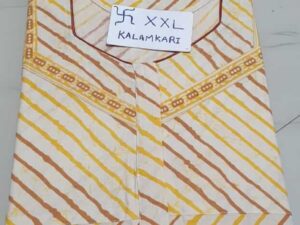 Dhalavaipuram Women's Swasthik Kalamkari Cotton Nighty