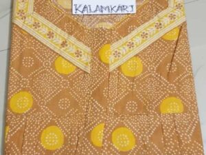 Dhalavaipuram Women's Swasthik Kalamkari Cotton Nighty