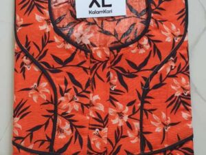 Dhalavaipuram Women's Swasthik Kalamkari Cotton Nighty