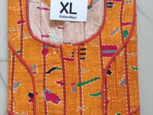 Dhalavaipuram Women's Swasthik Kalamkari Cotton Nighty